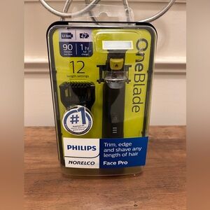 Philips Norelco Face Pro Trimmer with Black and Blue Accents